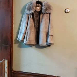 NWOT GREY FAUX SWEDE JACKET